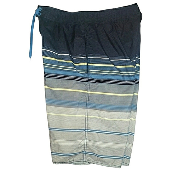 Starting Point Stripe Print Activewear Board Shorts Swim Trunks Small 32" Waist - Picture 10 of 16